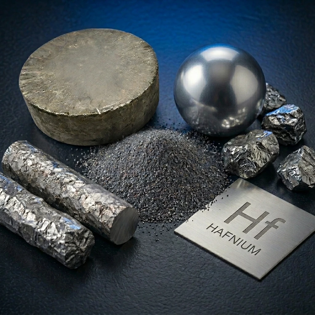 Hafnium Metalle — Pulver, Oxide, Späne, Halbzeuge und industrielle Materialien